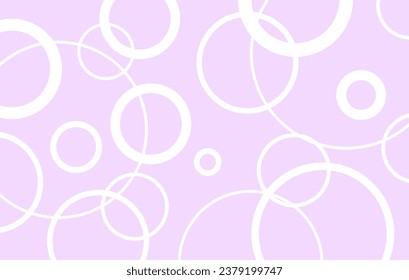 Background with white circles on lilac background