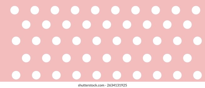 Círculos blancos de fondo sobre rosa,