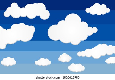 background white clouds on blue sky atmosphere vector.illustration.