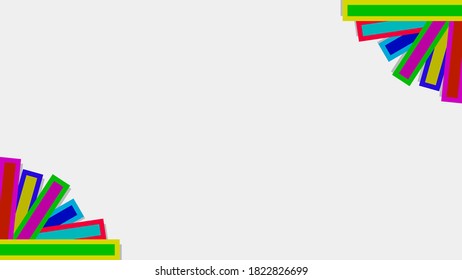 Background white with colorful square. Vector can be used for wallpaper, template, presentation, backdrop, banner, poster, slide, etc.