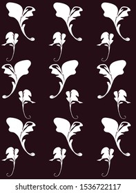 background with white flower ornament