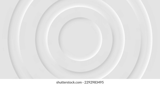 Fondo con círculos de color blanco y gris, diseño vectorial para presentación, volante, afiche, banner. Ilustración geométrica en neomorfismo de fuerza.