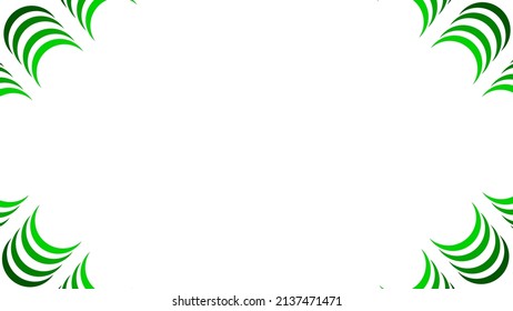 Background white with green ornament border. Vector can be used for banners, posters, templates, slides, etc.