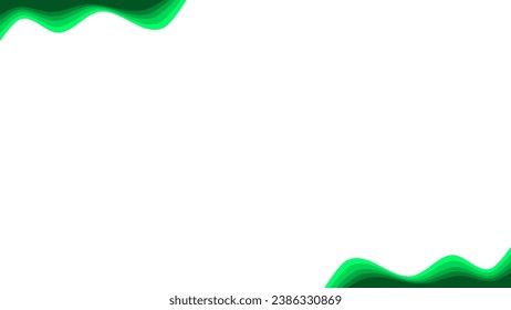 Background white with green wave. Vector can be used for banners, posters, power points, templates, slides, etc.