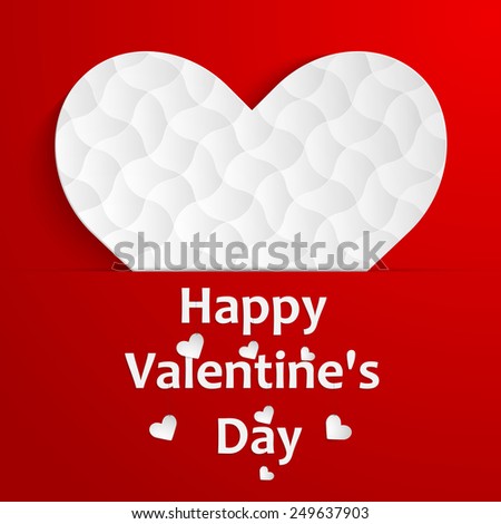 Background with white hearts. Vector illustration.
