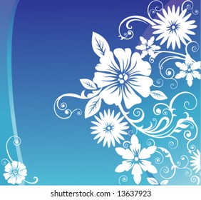 background white on blue