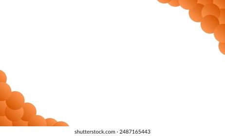 Background white with orange circle border. Vector can be used for banners, posters, power points, templates, slides, etc.