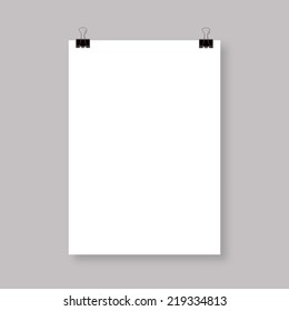 Background from white paper texture on wall 