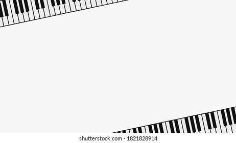 Background white with piano. Vector can be used for banner, poster, presentation, template, slide, etc.