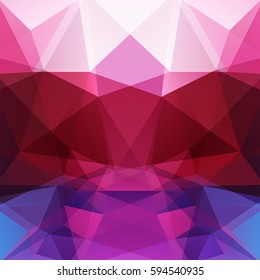 Background of white, pink, red, blue geometric shapes. Mosaic pattern. Vector EPS 10. Vector illustration