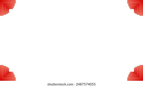 Background white with red border. Vector can be used for banners, posters, power points, templates, slides, etc.