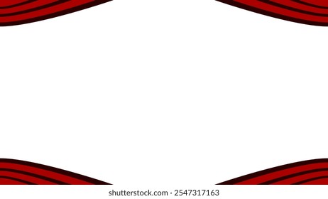 Background white with red border. Vector can be used for banners, posters, power points, templates, slides, etc.