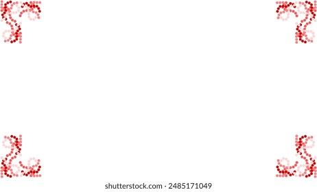 Background white with red decoration on border. Vector can be used for banners, posters, power points, templates, slides, etc.