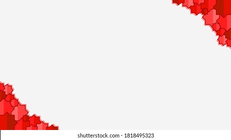 Background white with red hexagon. Vector can be used for banners, posters, power points, templates, slides, etc.