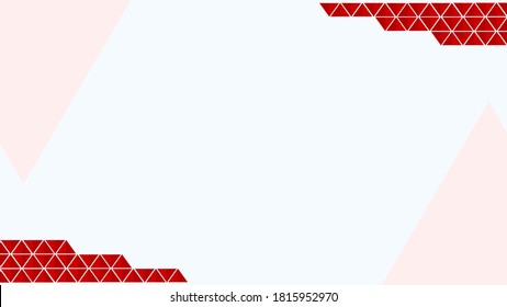 Background white with red triangle, Vector can be used for banners. posters, power points, templates, slides, etc.