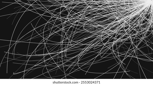 Background with white scribbles on a dark background
