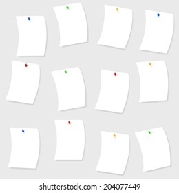 Background with white sheets of paper