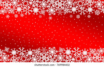 Background with white snowflakes. Vector graphic winter pattern.