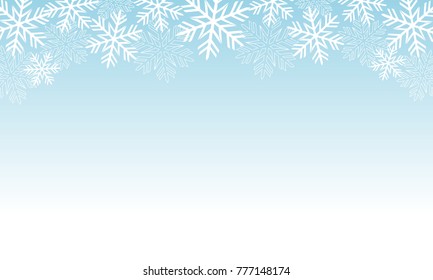 Background with white snowflakes. Vector graphic winter pattern.