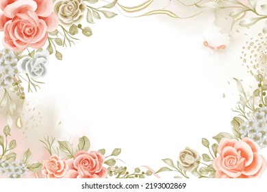 background white space with dark beige and blush rose and splash abstract