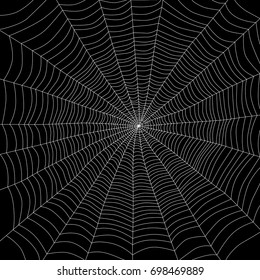 background with white spider web on black