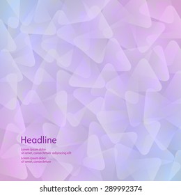 Background of white triangles. The effect of haze. Isolated. Vector illustration.