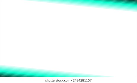 Background white with turqoise line border. Vector can be used for banners, posters, power points, templates, slides, etc.