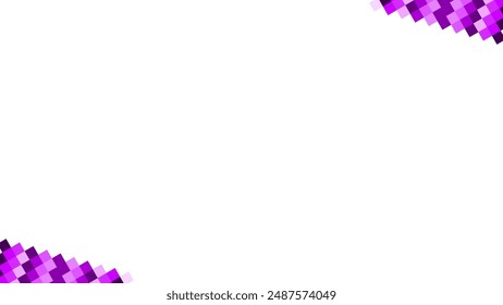 Background white with violet border. Vector can be used for banners, posters, power points, templates, slides, etc.