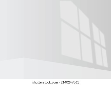 background of a white wall with highlights from the window. illustration. vector