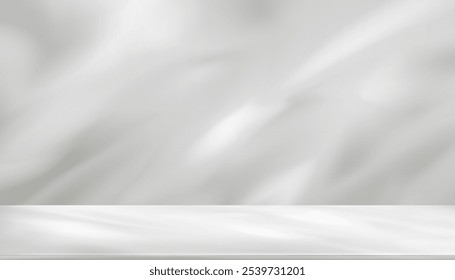 Background White Wall Studio Room with Light,Shadow on Podium,Backdrop for Spring,Summer product presentation,Backdrop 3D Display Kitchen Room with Stand for Web Banner in Autumn,Winter