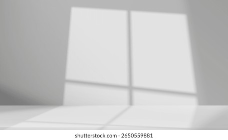 Background White Wall Studio Room with Light,Shadow on Table Top,Grey Backdrop for Spring,Summer product presentation,Empty 3D Display Kitchen Room with Stand for Web Banner in Autumn,Fall Season