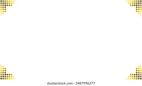 Background white with yellow dots border. Vector can be used for banners, posters, power points, templates, slides, etc.