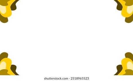 Background white with yellow elements border. Vector can be used for banners, posters, power points, templates, slides, etc.