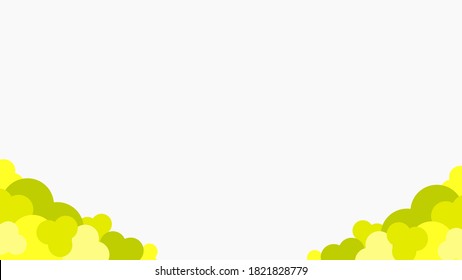 Background white with yellow rounded. Vector can be used for banner, poster, presentation, template, slide, etc.