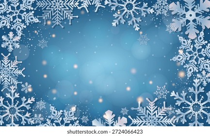 Background whith Snow Flakes and Lights