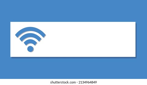 Background with wifi icon and copy space. Vector.