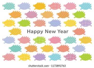 background of wild boars with dots and stripes.