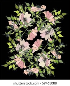 Background. Wild  roses. eps10