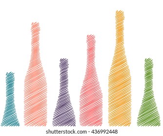 Background with wine bottles.