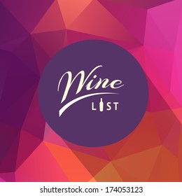 background wine logo food design grape list drink triangle vector wine menu design template vector postcard on a shape background background wine logo food design grape list drink triangle vector char