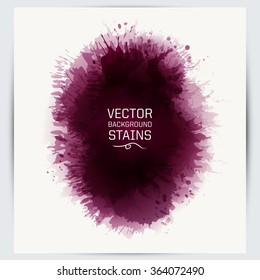 Background wine stains. Color texture wine. Vector template