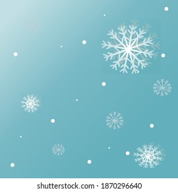 Background of winter season Christmas snow flat.vector style.