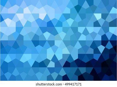 background winter snow crystals Blue abstract banner
