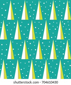 Background with winter trees in the snow, pattern