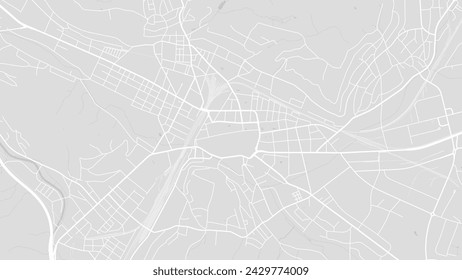 Background Winterthur map, Switzerland, white and light grey city poster. Vector map with roads and water. Widescreen proportion, digital flat design roadmap.