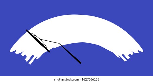 background with wiper in flat style, vector illustration