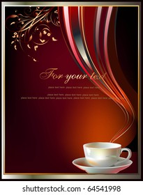 background wirh cup of tea or coffee