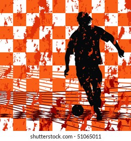 Background witch footballplayer