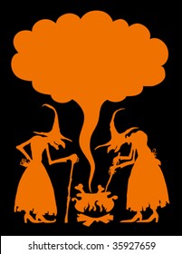 background with witches