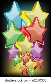 Background withcolored stars